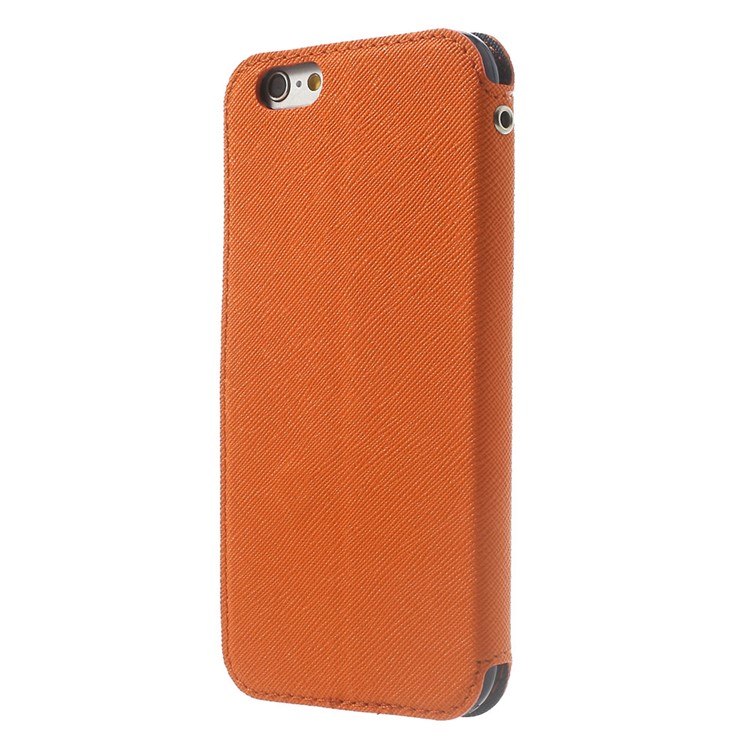 Roar Korea Diary View Window Leather Case for iPhone 6s 6 w/ Stand & Card Slot - Orange-2