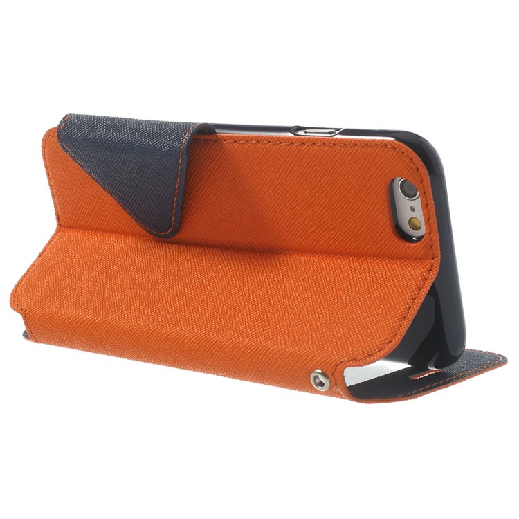 Roar Korea Diary View Window Leather Case for iPhone 6s 6 w/ Stand & Card Slot - Orange-4