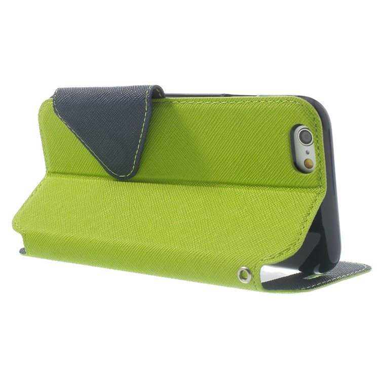 Roar Korea Diary View Window Leather Shell for iPhone 6s / 6 w/ Stand & Card Slot - Green-4
