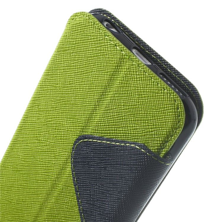 Roar Korea Diary View Window Leather Shell for iPhone 6s / 6 w/ Stand & Card Slot - Green-7