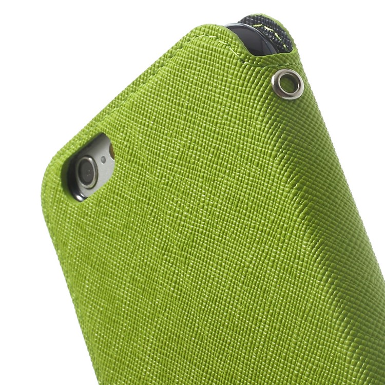 Roar Korea Diary View Window Leather Shell for iPhone 6s / 6 w/ Stand & Card Slot - Green-8