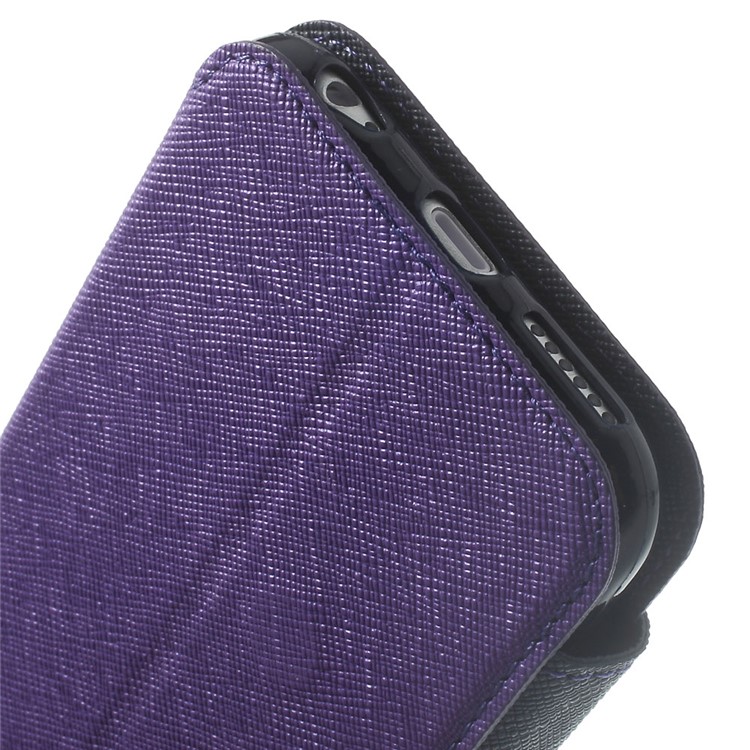 Roar Korea Diary View Window Leather Case Shell for iPhone 6s / 6 w/ Stand & Card Slot - Purple-10