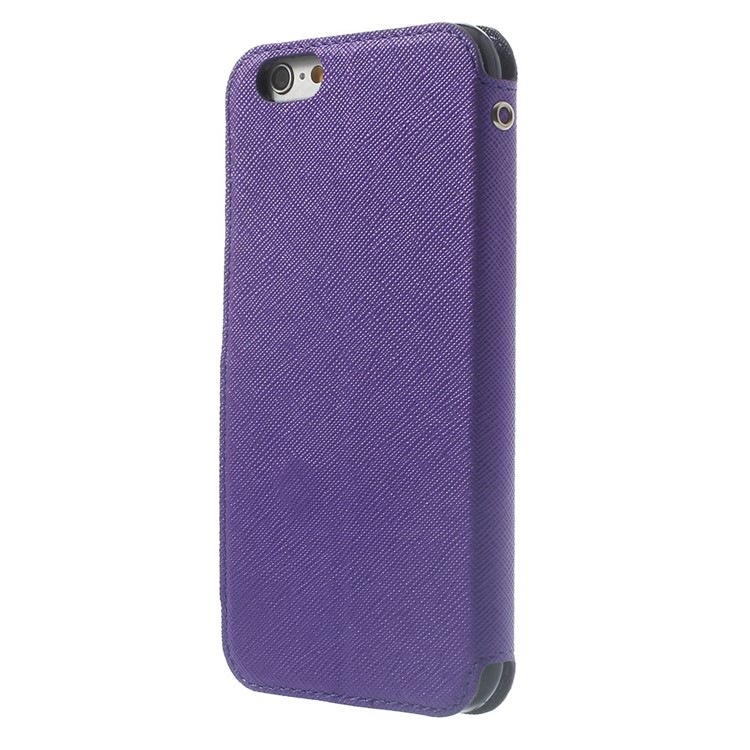 Roar Korea Diary View Window Leather Case Shell for iPhone 6s / 6 w/ Stand & Card Slot - Purple-2