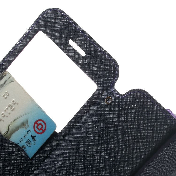 Roar Korea Diary View Window Leather Case Shell for iPhone 6s / 6 w/ Stand & Card Slot - Purple-6