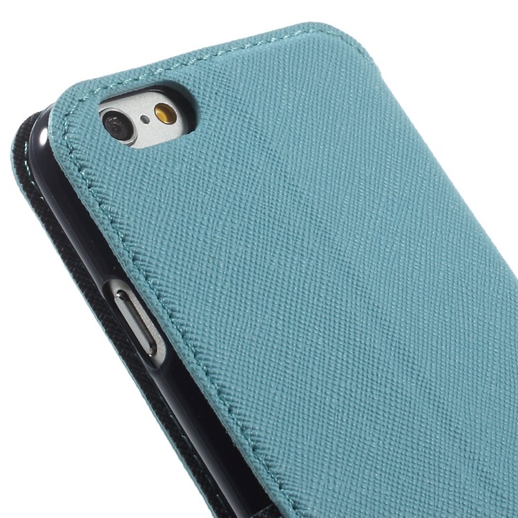 Roar Korea Diary View Window Leather Magnetic Case w/ Stand for iPhone 6 6s w/ Stand - Baby Blue-9