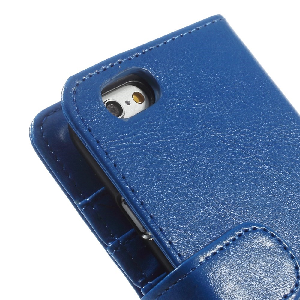 Crazy Horse Texture Folio Leather Wallet Stand Cover for iphone 6 / 6s - Blue-8