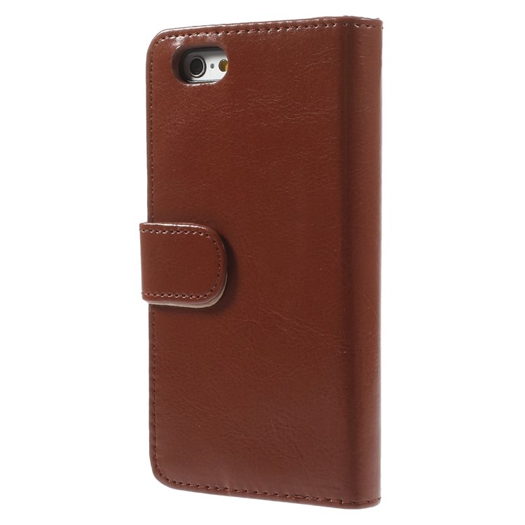Crazy Horse Texture Folio Leather Wallet Stand Cover Shell for iphone 6 / 6s - Brown-2