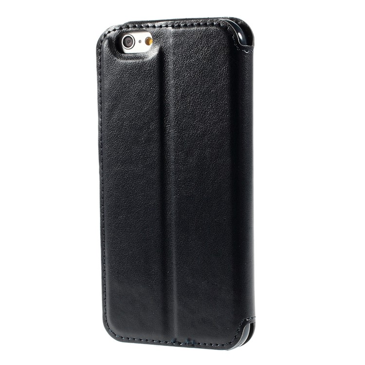 Roar Korea Noble View Window Stand Leather Magnetic Cover for iPhone 6s 6 w/ Card Slot - Dark Blue-2