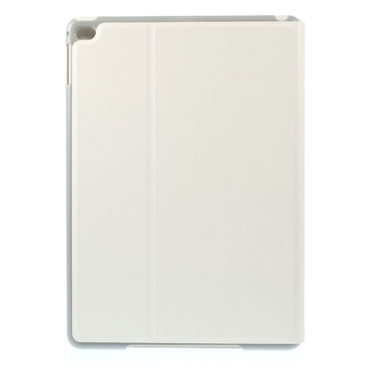 Sand-like Texture Leather Stand Cover for iPad Air 2 - White-3