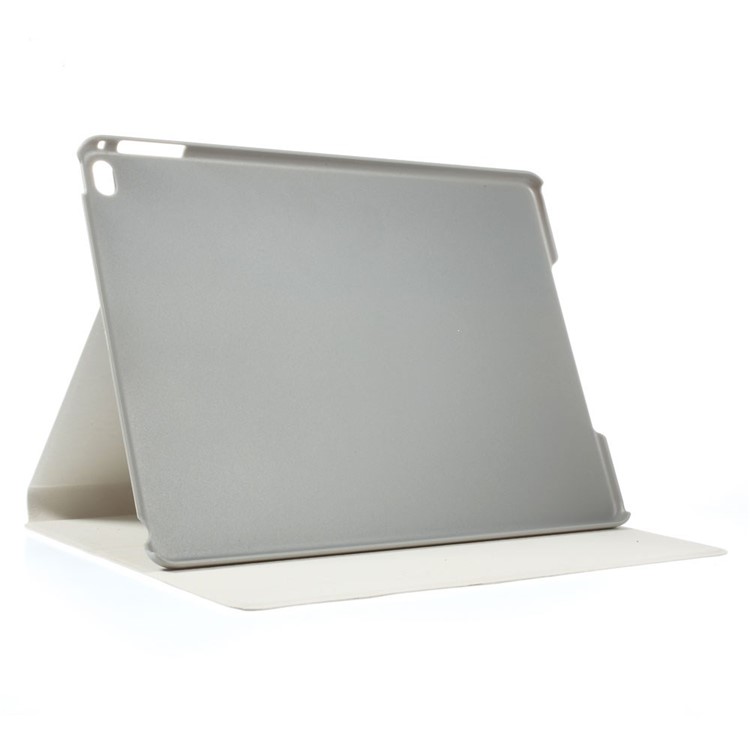 Sand-like Texture Leather Stand Cover for iPad Air 2 - White-4