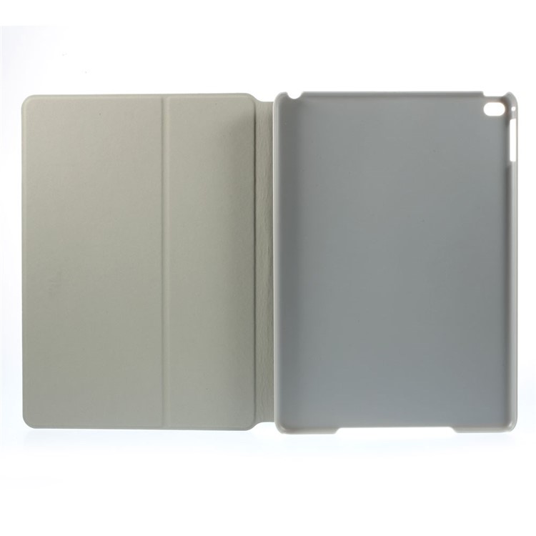 Sand-like Texture Leather Stand Shell for iPad Air 2 - Grey-5