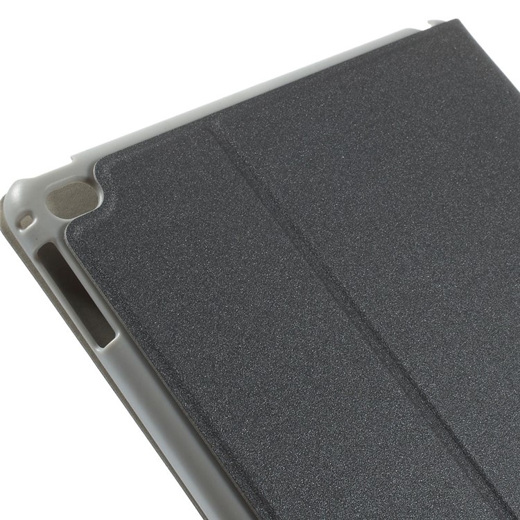 Sand-like Texture Leather Stand Shell for iPad Air 2 - Grey-6