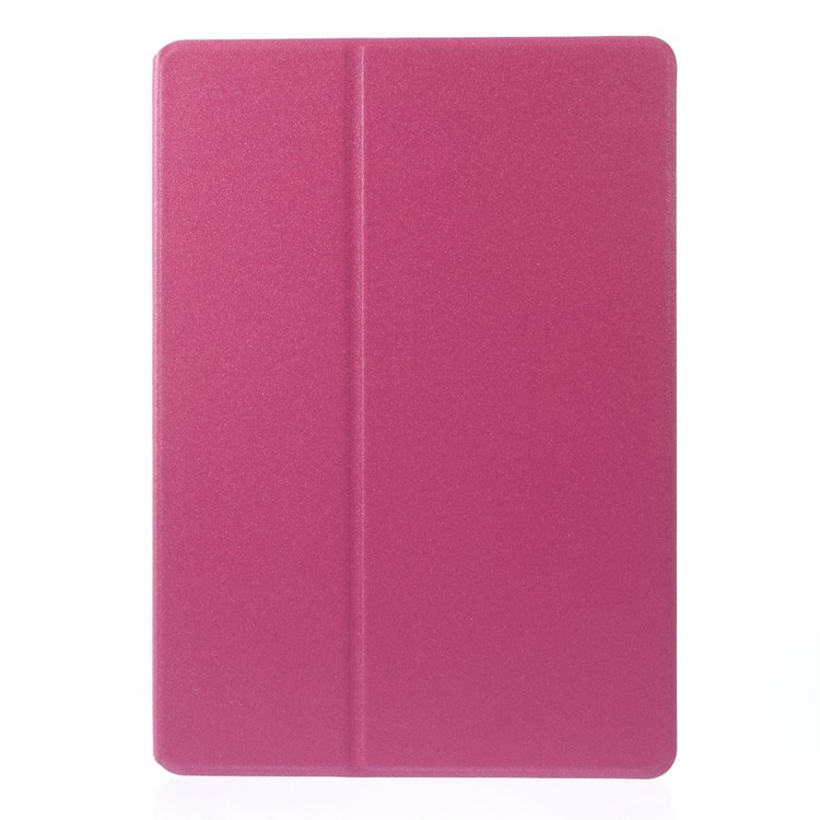 Sand-like Texture Stand Leather Folio Cover for iPad Air 2 - Rose-2