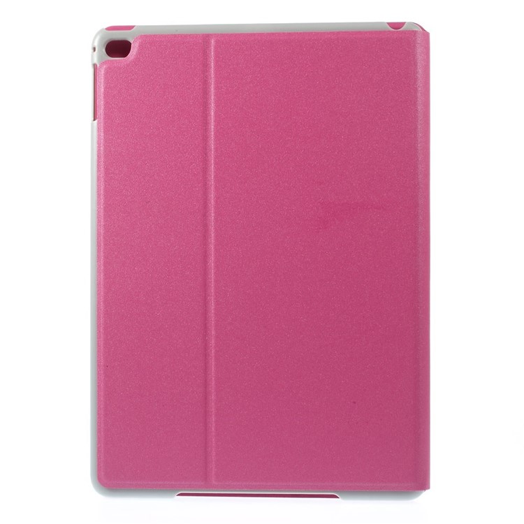 Sand-like Texture Stand Leather Folio Cover for iPad Air 2 - Rose-3
