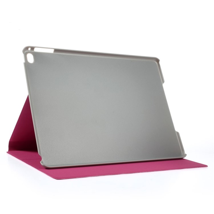 Sand-like Texture Stand Leather Folio Cover for iPad Air 2 - Rose-4