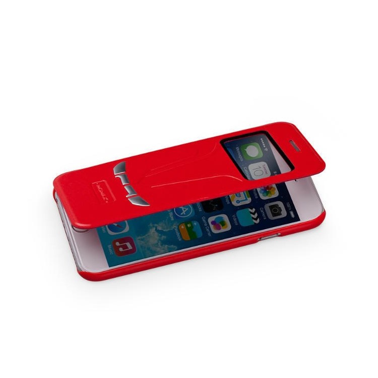 MOMAX Sportscar Window View Leather Flip Cover for iPhone 6 / 6s 4.7 inch - Red-7