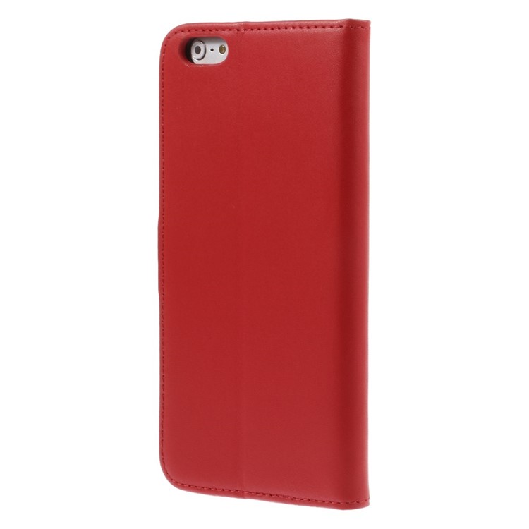 Genuine Split Wallet Stand Leather Case for iPhone 6s Plus / 6 Plus - Red-2
