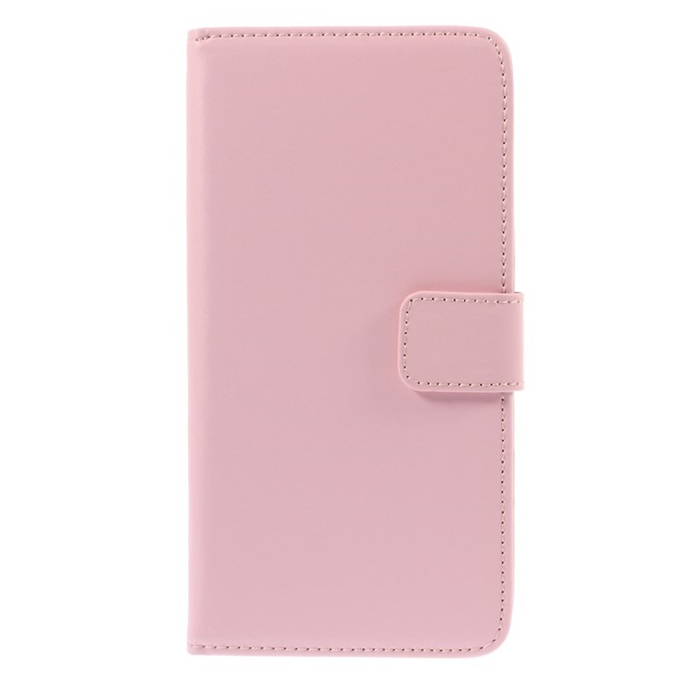 Genuine Split Wallet Stand Leather Shell for iPhone 6s Plus / 6 Plus - Pink-3
