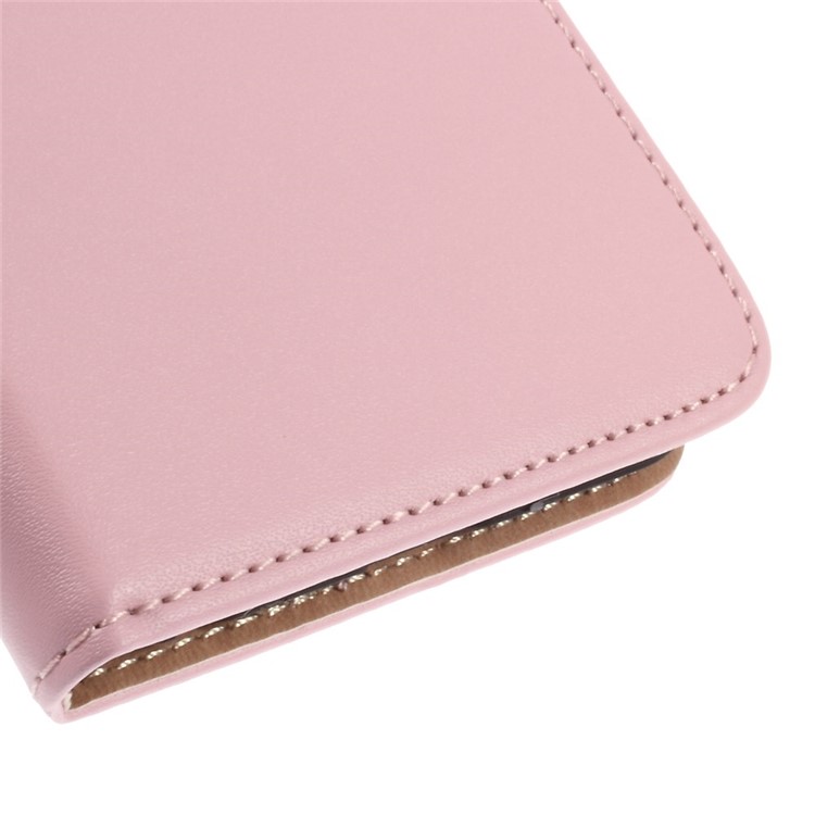Genuine Split Wallet Stand Leather Shell for iPhone 6s Plus / 6 Plus - Pink-8