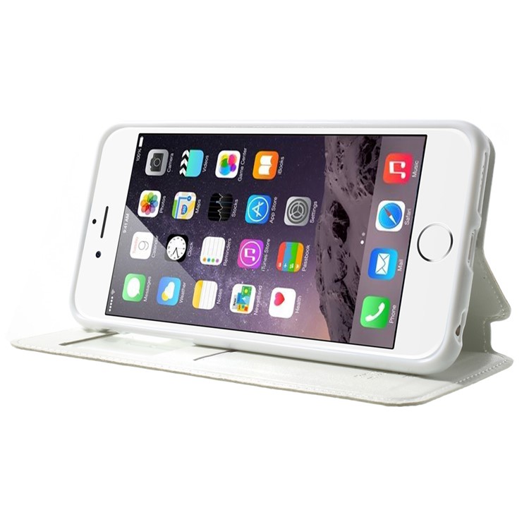 Roar Korea Noble View Window Leather Case for iPhone 6 Plus / 6s Plus w/ Card Slot - White-3