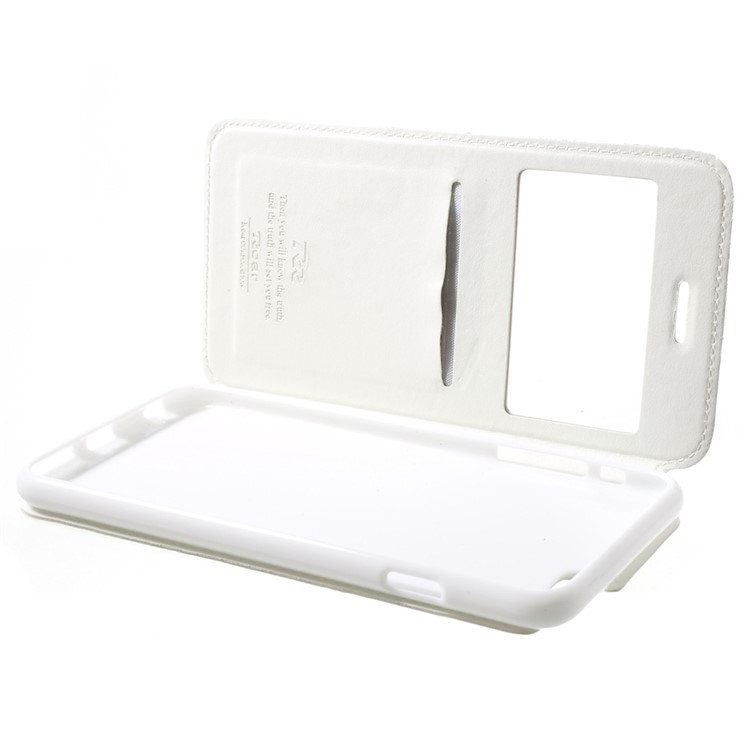 Roar Korea Noble View Window Leather Case for iPhone 6 Plus / 6s Plus w/ Card Slot - White-6