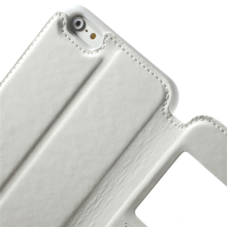 Roar Korea Noble View Window Leather Case for iPhone 6 Plus / 6s Plus w/ Card Slot - White-8
