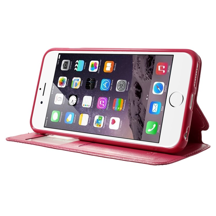 Roar Korea Noble View Window Leather Case for iPhone 6 Plus / 6s Plus w/ Card Slot - Rose-3