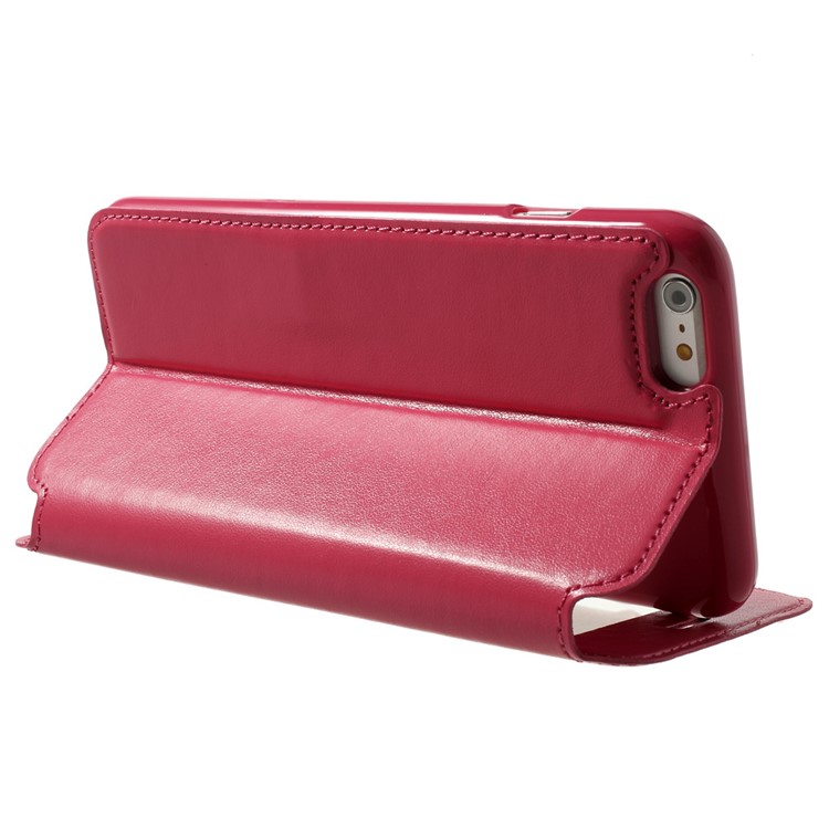 Roar Korea Noble View Window Leather Case for iPhone 6 Plus / 6s Plus w/ Card Slot - Rose-4