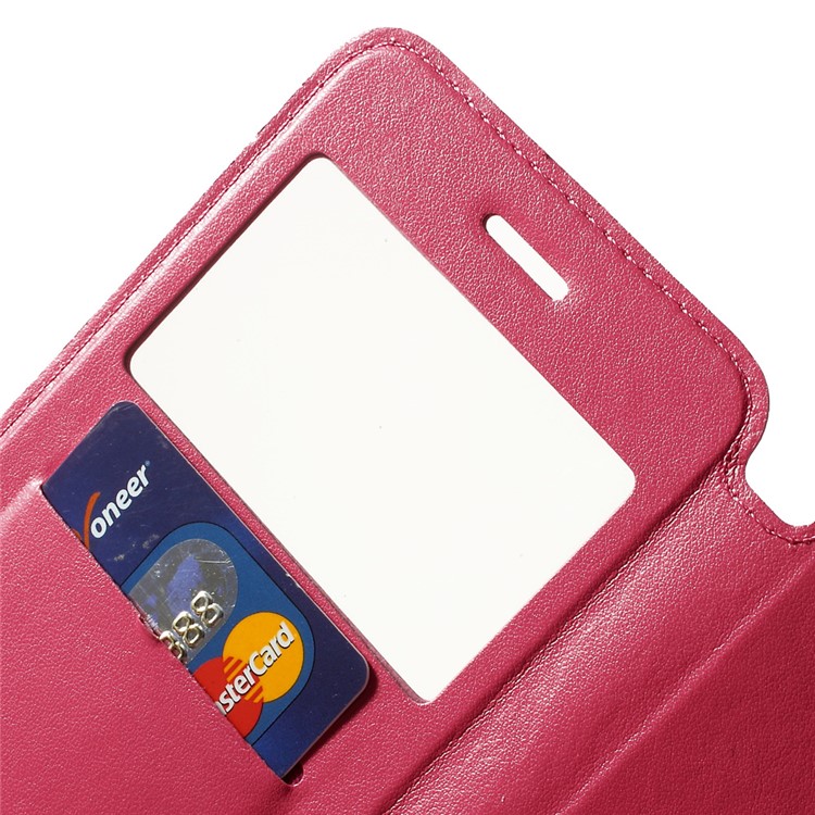 Roar Korea Noble View Window Leather Case for iPhone 6 Plus / 6s Plus w/ Card Slot - Rose-7