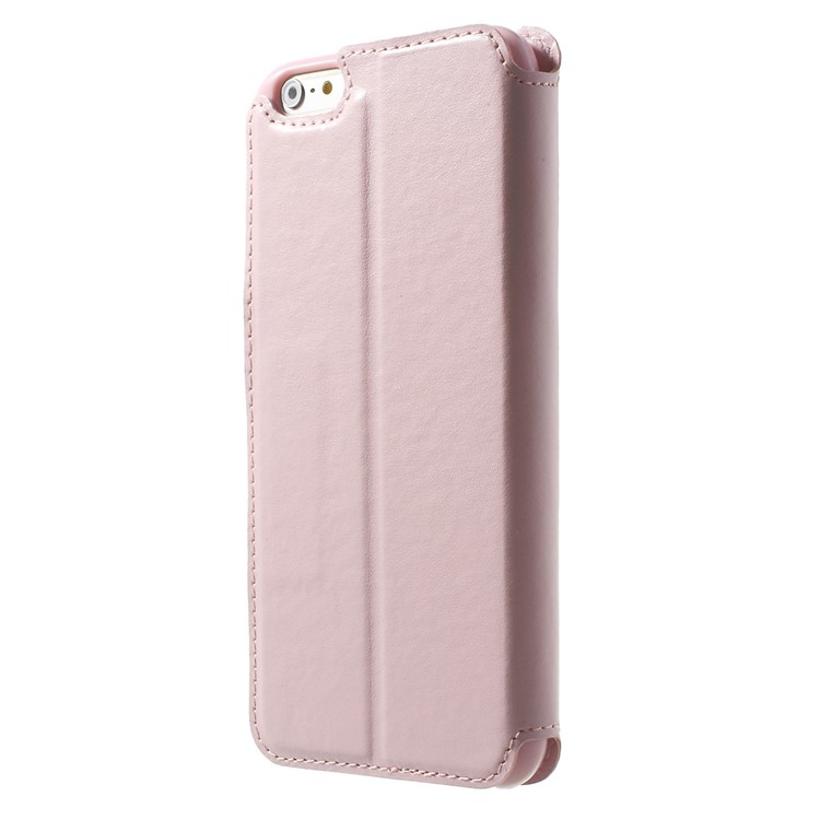 Roar Korea for iPhone 6 Plus / 6s Plus Noble View Window Leather Case w/ Card Slot - Pink-2