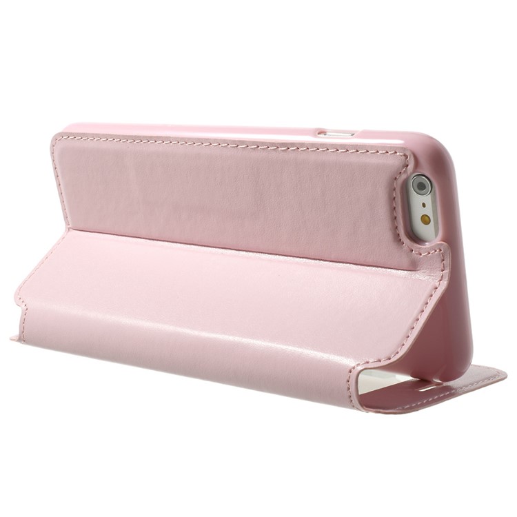 Roar Korea for iPhone 6 Plus / 6s Plus Noble View Window Leather Case w/ Card Slot - Pink-4