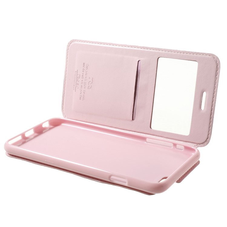 Roar Korea for iPhone 6 Plus / 6s Plus Noble View Window Leather Case w/ Card Slot - Pink-6