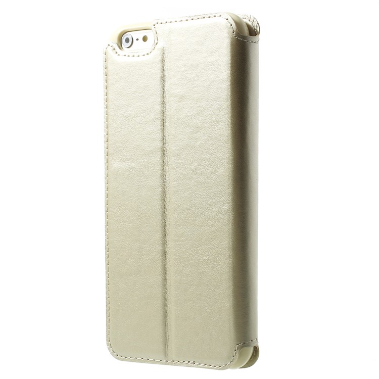 Roar Korea for iPhone 6 Plus / 6s Plus Noble View Window Leather Case w/ Card Slot - Champagne-2