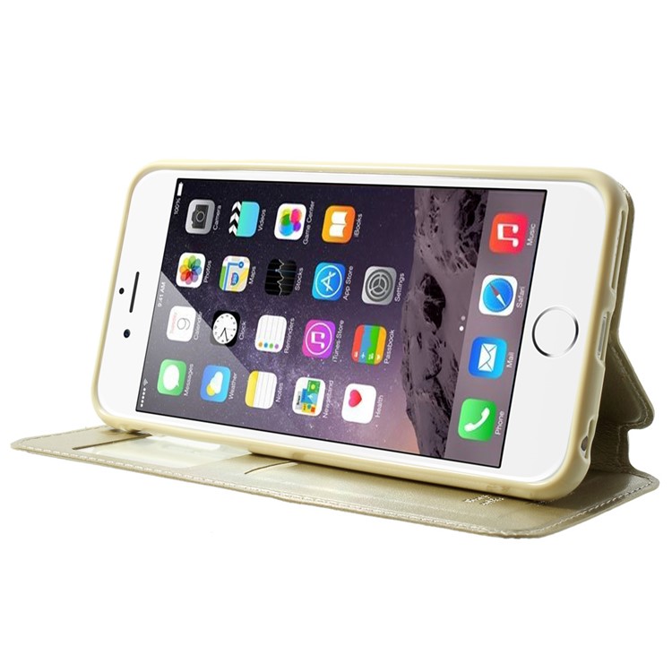 Roar Korea for iPhone 6 Plus / 6s Plus Noble View Window Leather Case w/ Card Slot - Champagne-3