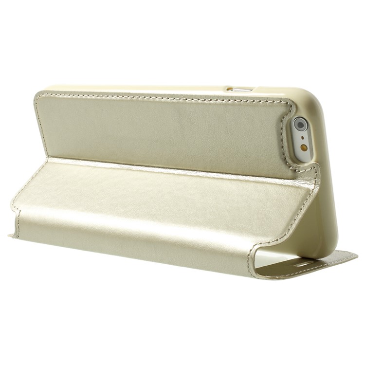 Roar Korea for iPhone 6 Plus / 6s Plus Noble View Window Leather Case w/ Card Slot - Champagne-4