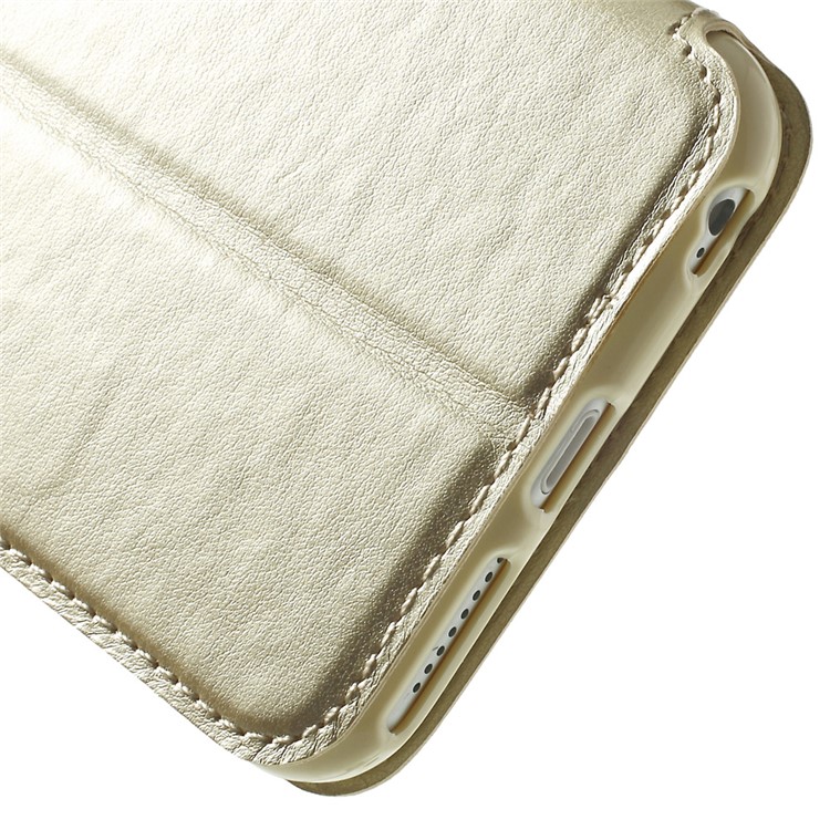 Roar Korea for iPhone 6 Plus / 6s Plus Noble View Window Leather Case w/ Card Slot - Champagne-9
