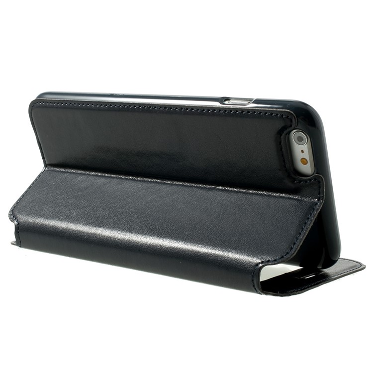 Roar Korea for iPhone 6 Plus / 6s Plus Noble View Window Leather Case w/ Stand - Deep Blue-4