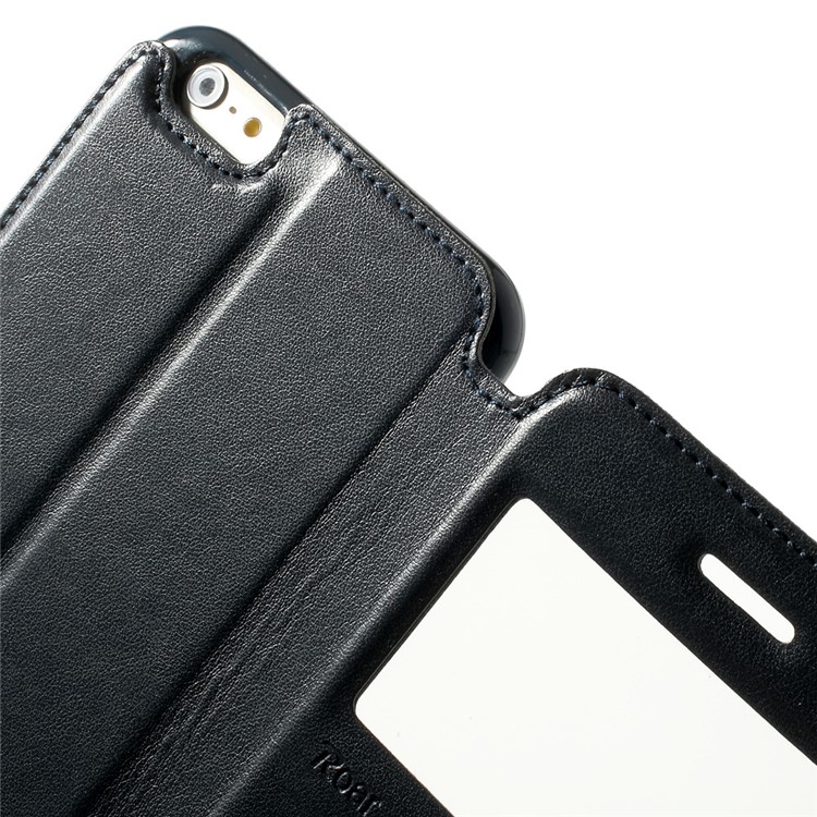 Roar Korea for iPhone 6 Plus / 6s Plus Noble View Window Leather Case w/ Stand - Deep Blue-7