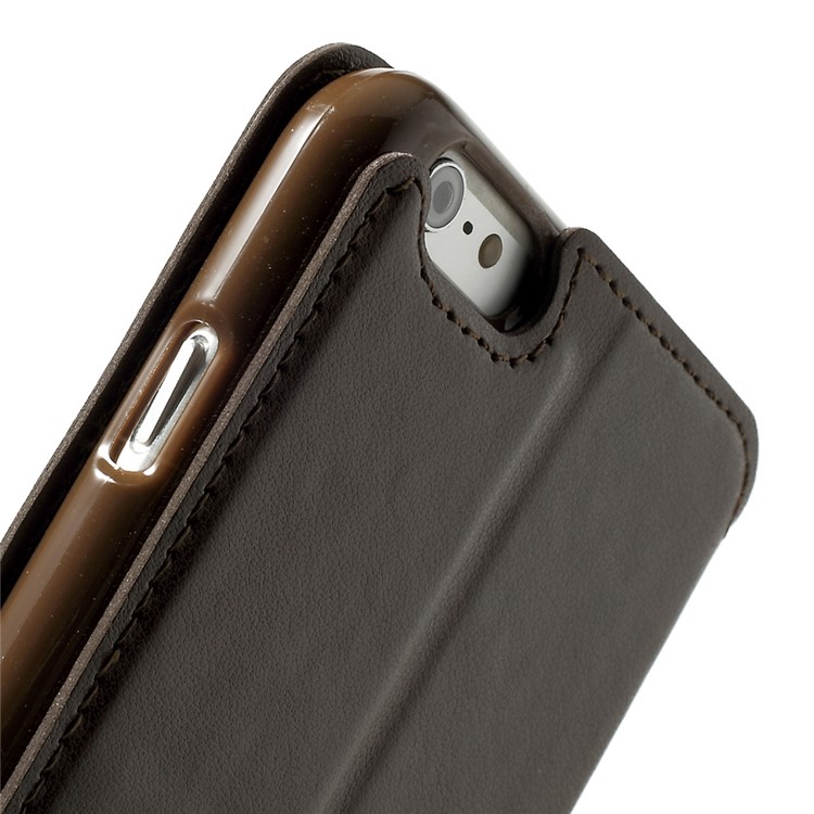 Roar Korea for iPhone 6 Plus / 6s Plus Noble View Window Leather Shell w/ Stand - Coffee-10