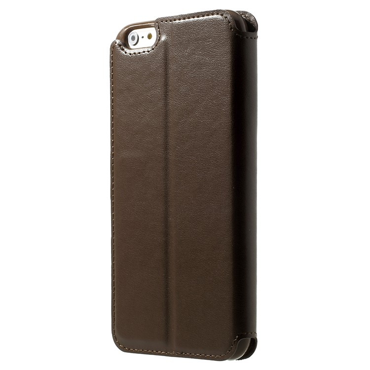 Roar Korea for iPhone 6 Plus / 6s Plus Noble View Window Leather Shell w/ Stand - Coffee-2