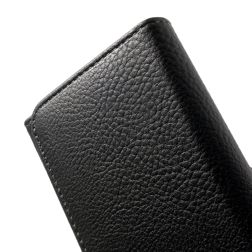 Black for Samsung Galaxy Note 8 / iPhone 8 Plus / 7 Plus Leather Holster Pouch Litchi Texture, Size: 15.8 x 8.5 x 1.8cm-7