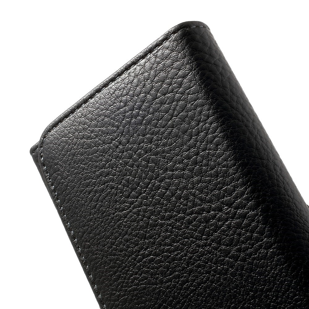 Schwarz Für Samsung Galaxy Note 8 / IPhone 8 Plus. / 7 Plus Leder Holster Beutel Litchi Textur, Größe: 15,8 X 8,5 X 1,8 Cm