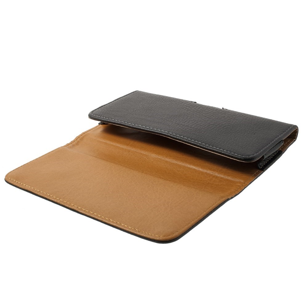 Black for Samsung Galaxy Note 8 / iPhone 8 Plus / 7 Plus Leather Holster Pouch Litchi Texture, Size: 15.8 x 8.5 x 1.8cm-8