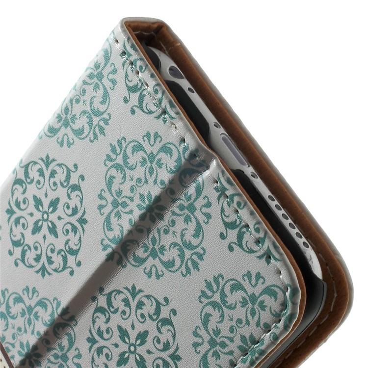 Crown & Moroccan Pattern Wallet Stand Leather Protective Case for iPhone 6 / 6s-10