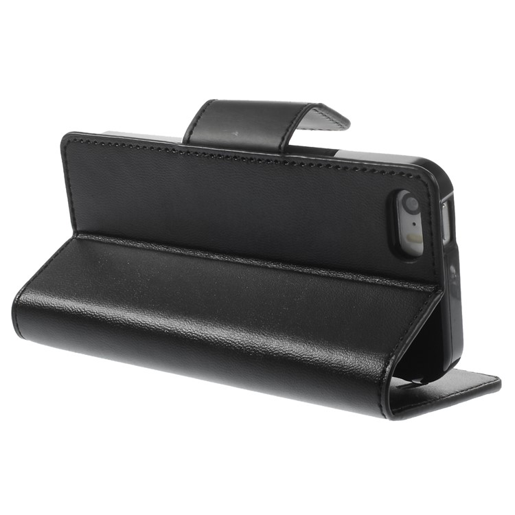 MERCURY Goospery Sonata Diary Leather Magnetic Case w/ Stand for iPhone SE 5s 5 - Black-5