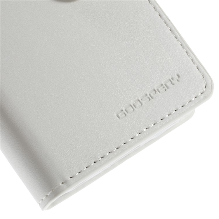 MERCURY Goospery Sonata Diary Leather Magnetic Cover w/ Stand for iPhone SE 5s 5 - White-9