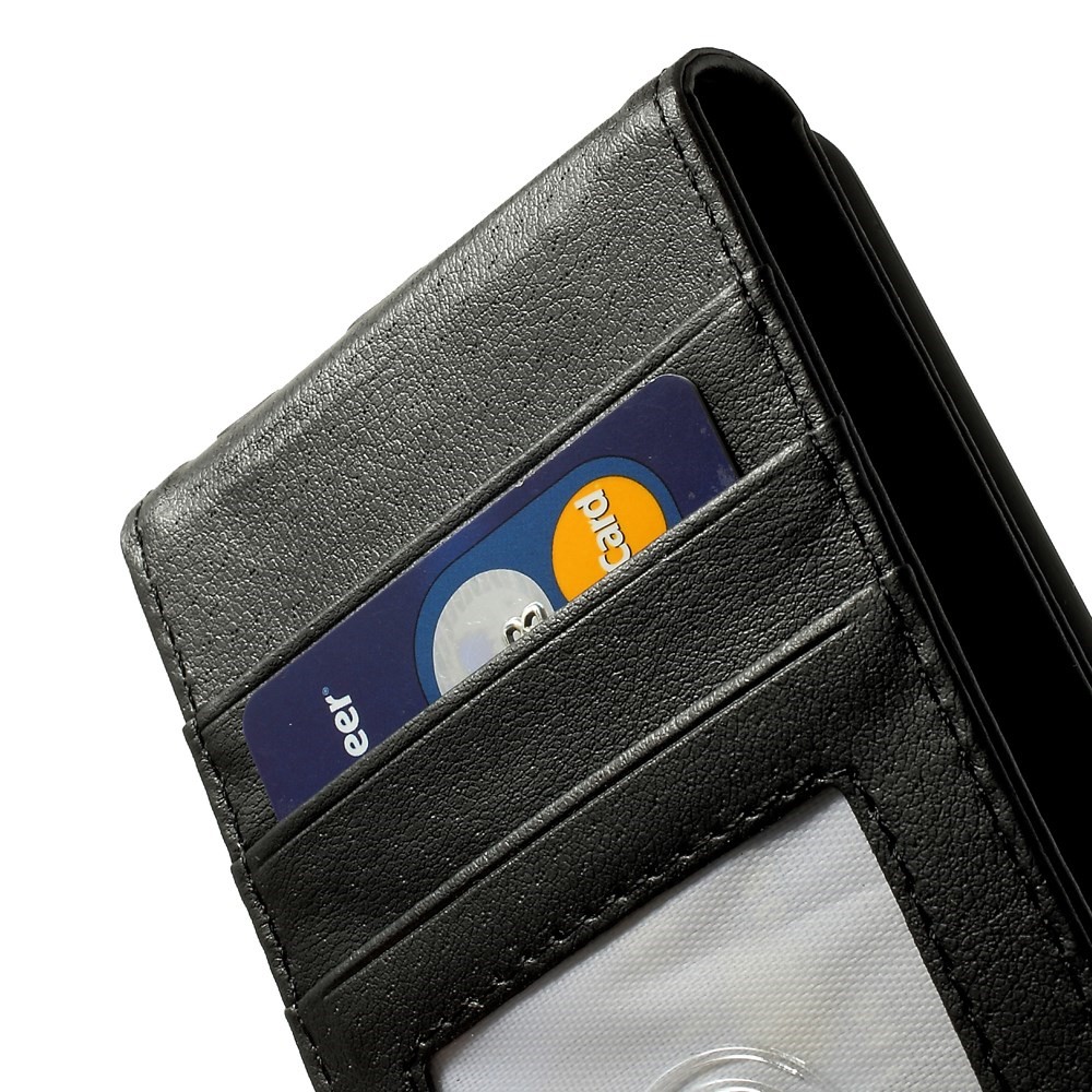 Vertical Flip Card Holder Leather Case for iPhone 6s 6 - Black-5
