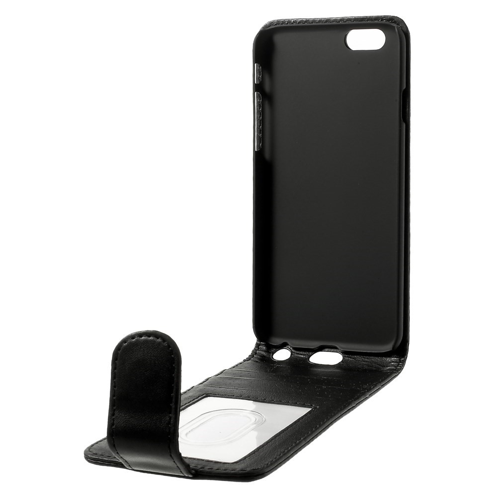 Vertical Flip Card Holder Leather Case for iPhone 6s 6 - Black-9