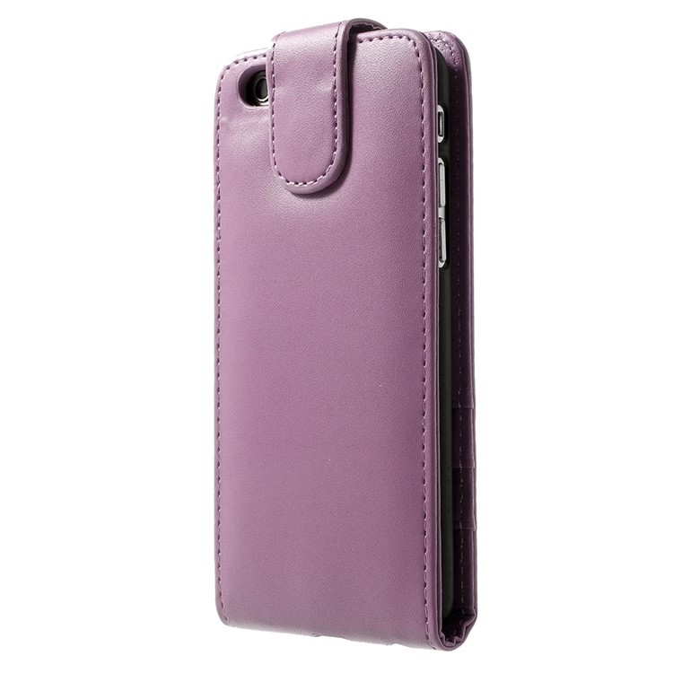 Vertical Magnetic Flip Leather Case Cover for iPhone 6s 6 - Purple-3