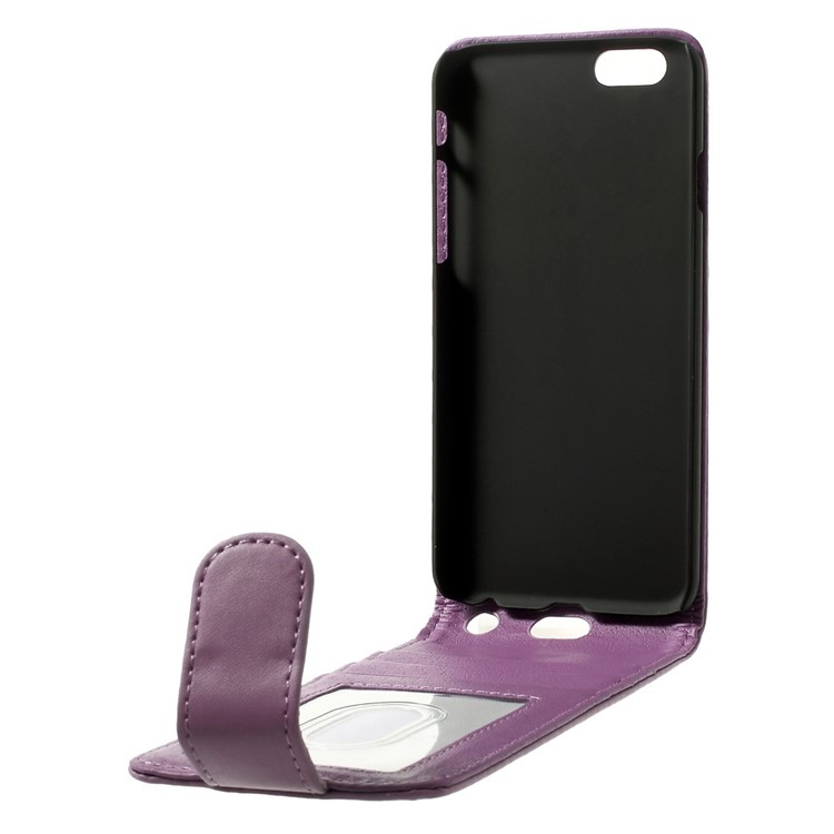 Vertical Magnetic Flip Leather Case Cover for iPhone 6s 6 - Purple-8
